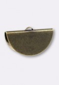 Estampe embout 30x13 mm bronze x1