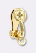 Clip boule 12 mm plaqué or 24K 3 microns x2