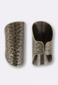 Bague martelée réglable support à coller 41 mm bronze x1