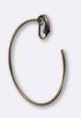 Créole à clip ( oreilles non-percées ) 50 mm bronze x1