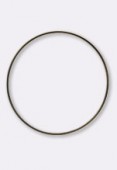 Perle en métal anneau plat 50 mm bronze x2