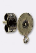 Clou d'oreille support à coller 8 mm bronze x2