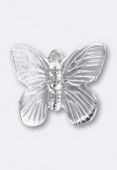 Estampe breloque papillon 17x15 mm argent x1
