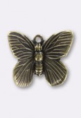 Estampe breloque papillon 17x15 mm bronze x1