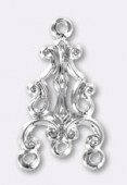 Estampe chandelier 20x12 mm argent x1