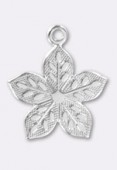 Estampe pendentif cinq feuilles 14 mm argent x1