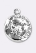 Estampe breloque soleil lune 13 mm argent x1