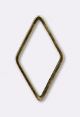 Estampe fil losange 0,90x21x12 mm bronze x1