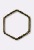 Estampe fil hexagone 1x17.5 mm bronze x1 Estampe fil hexagone 1x17.5 mm bronze x1