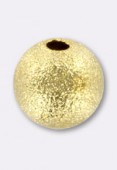 Perle en laiton ronde stardust 8 mm or x2