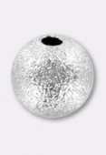 Perle en laiton ronde stardust 8 mm argent x2