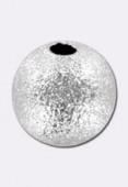Perle en laiton ronde stardust 10 mm argent x2