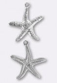 Estampe breloque étoile de mer 20 mm argent x1