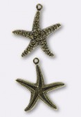 Estampe breloque étoile de mer 20 mm bronze x1