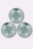 Ronde 4 mm chalk white teal luster x50