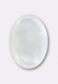 Nacre blanche cabochon 18x13 mm x1 Nacre blanche cabochon 18x13 mm x1
