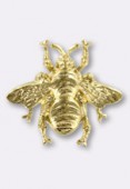 Estampe breloque abeille 31x27 mm or x1