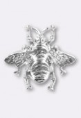 Estampe breloque abeille 31x27 mm argent x1