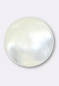 Nacre blanche cabochon 12 mm x1