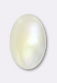 Nacre blanche cabochon 6x4 mm x1