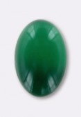 Agate verte cabochon 6x4 mm x1