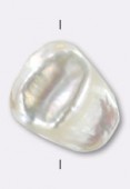 Perle d'eau douce Keshi blanche 10 mm x1