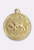 Estampe médaille astro taureau 18 mm or x1