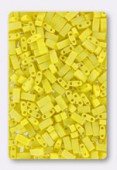 Miyuki Half Tila Beads HTL-0404FR opaque yellow matted AB x10g