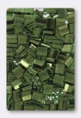 Miyuki Tila Beads TL-0306 olive green gold luster x10g