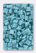 Miyuki Tila Beads TL-0412FR opaque turquoise green matted AB x10g