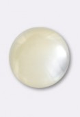 Nacre blanche cabochon 6 mm x1