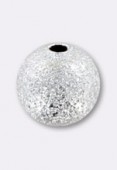 Perle en laiton ronde stardust 6 mm argent x4