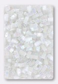 Miyuki Half Tila Beads HTL-0471 white pearl AB x10g