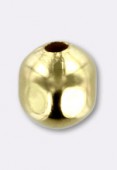 Perle en métal hexagone 6 mm or x6