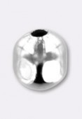 Perle en métal hexagone 6 mm argent x6