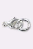 Fermoir mousqueton 10x6 mm argent x1