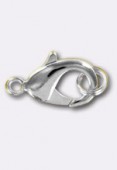 Fermoir mousqueton 19x10 mm argent x1