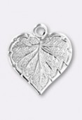 Estampe breloque feuille 11x12 mm argent x1 Estampe breloque feuille 11x12 mm argent x1