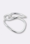 Bague réglable double fil fin argent x1