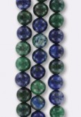 Azurite teintée ronde 8 mm x4