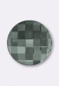 Strass HOTFIX chessboard circle 2035 14 mm black diamond M HF x1