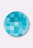 Strass HOTFIX chessboard circle 2035 10 mm aquamarine M HF x1