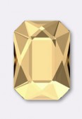 Strass HOTFIX Emerald cut 2602 14x10 mm crystal golden shadow M HF x1