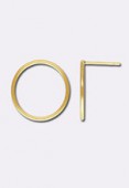 Gold Filled 14 K boucle d'oreille 15 mm x2