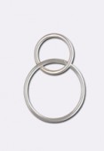 Argent 925 anneaux entrecroisés 15/10 mm x1