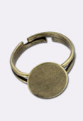 Bague réglable support à coller 2 fils 16 mm bronze x1