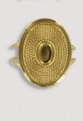 Bague ovale réglable support à coller 20 mm or x1