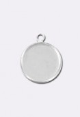 Support pour cabochon 12 mm argent x1