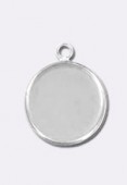 Support pour cabochon 16 mm argent x1