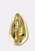 Pendentif coquillage cauri 13x9 mm or x1